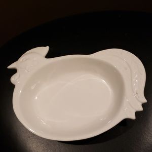 Vintage Chicken/Rooster White Dish.